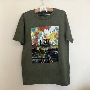 Lucky Brand Green Los Angeles short-sleeves shirt, Size M.